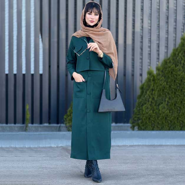 کت دامن مازراتی بلند کد 0901